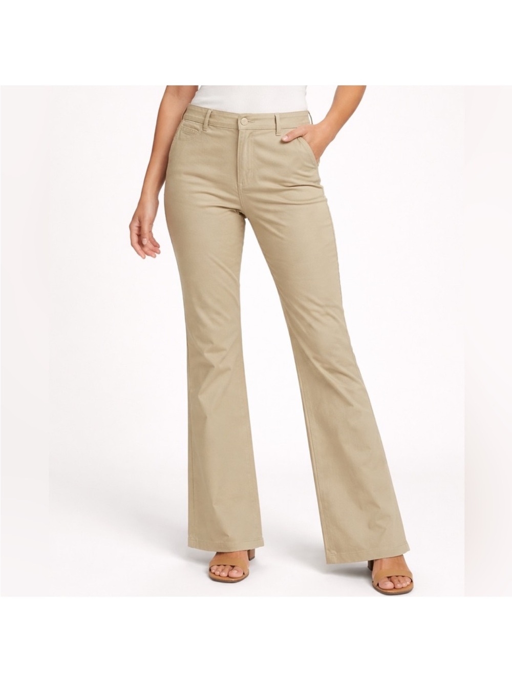 Lee Soft Flare Pants in Beige